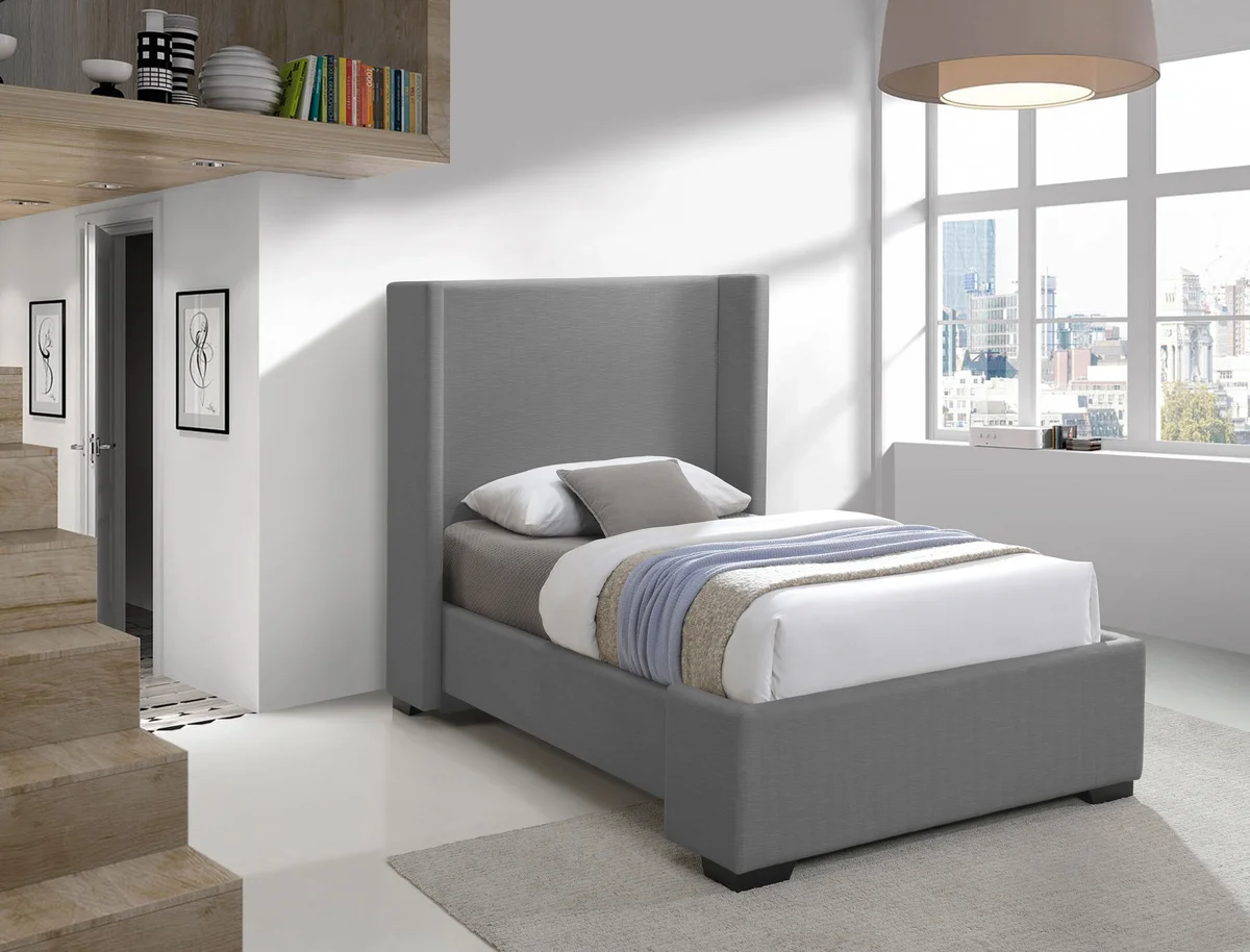 Oxford - Twin Bed - Gray - View 2