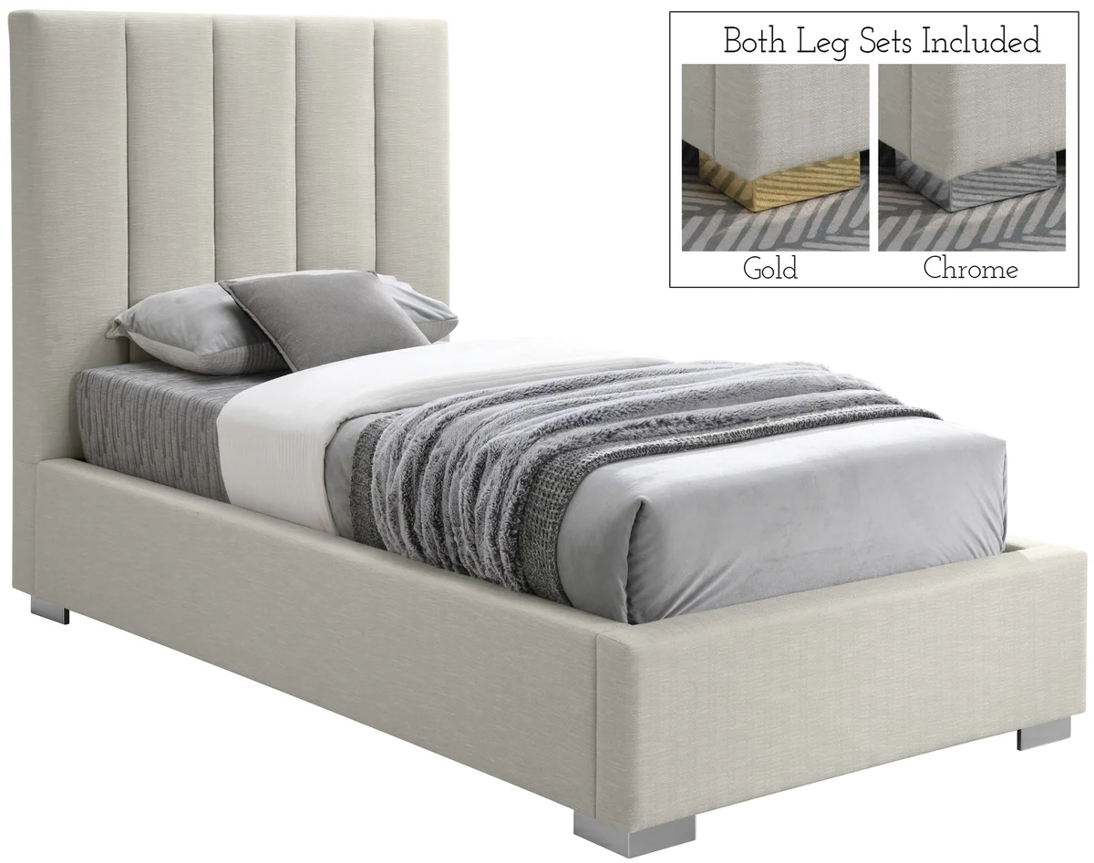 Pierce - Twin Bed - Beige - View 2