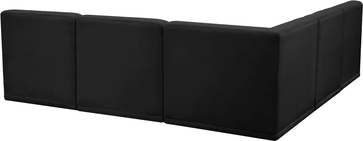 Relax - 5 Piece Modular Corner Sectional - Black