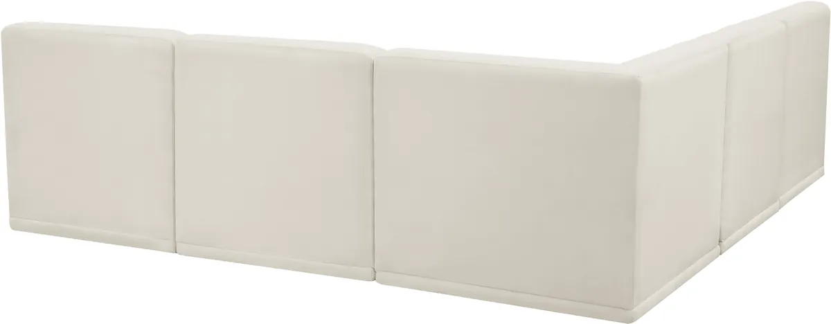 Relax - 5 Piece Modular Corner Sectional - Cream