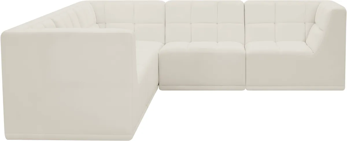 Relax - 5 Piece Modular Corner Sectional - Cream