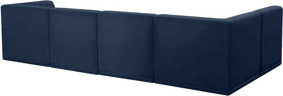 Relax - 5 Piece Modular Sectional - Navy