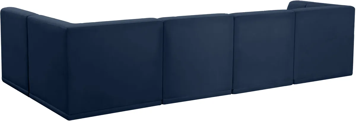Relax - 5 Piece Modular Sectional - Navy