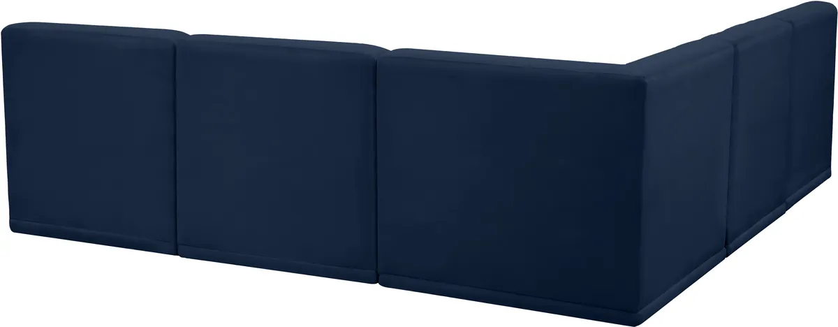 Relax - 5 Piece Modular Corner Sectional - Navy