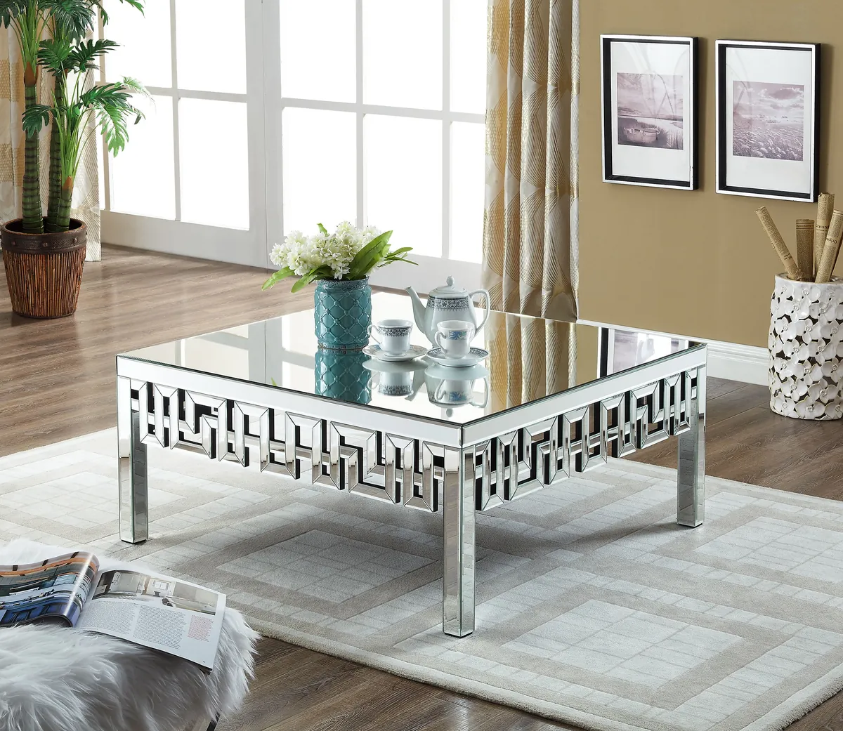 Aria - Coffee Table - Pearl Silver - View 2