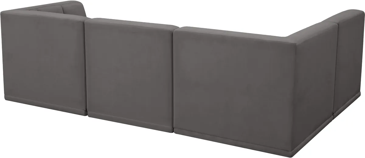 Relax - 4 Piece Modular Sectional - Gray