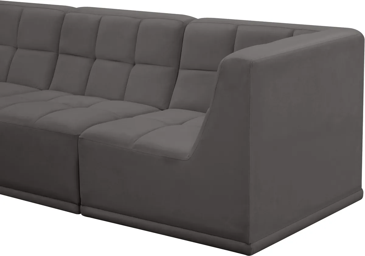 Relax - 4 Piece Modular Sectional - Gray