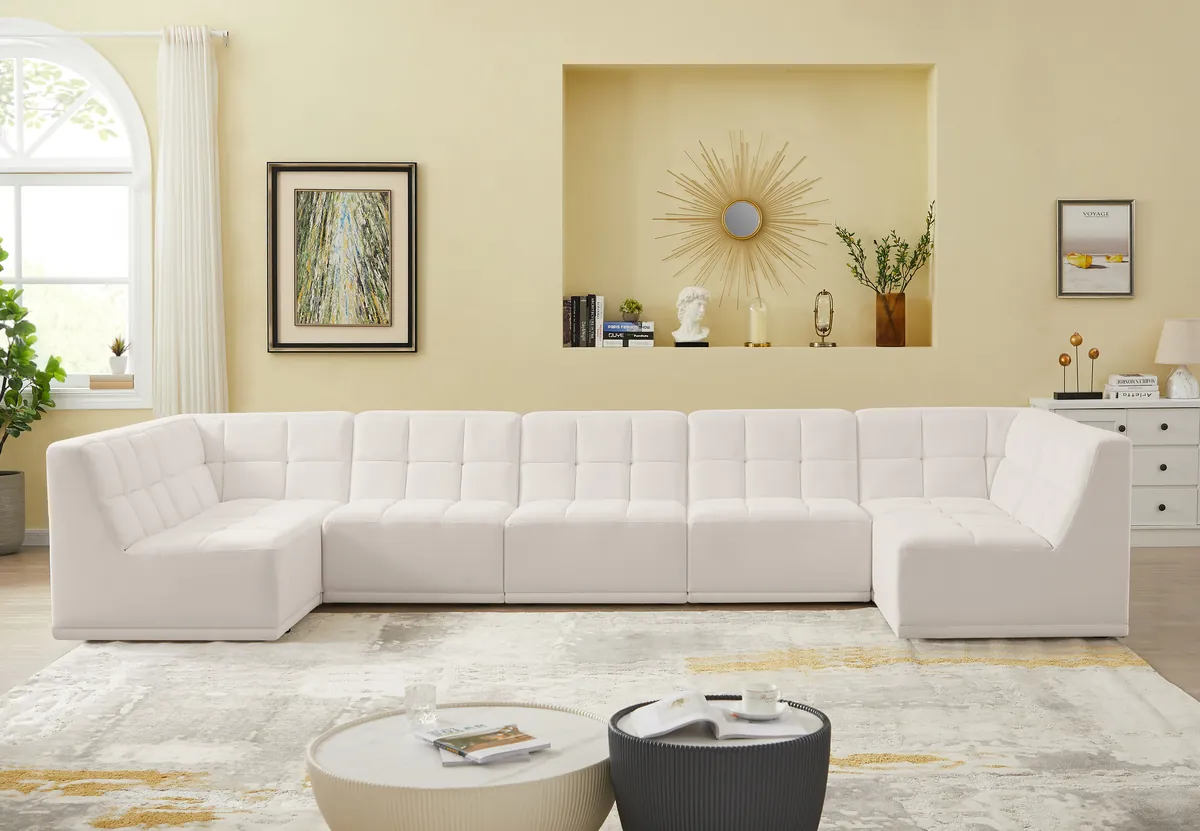 Relax - 7 Piece Modular Sectional - Cream - View 2
