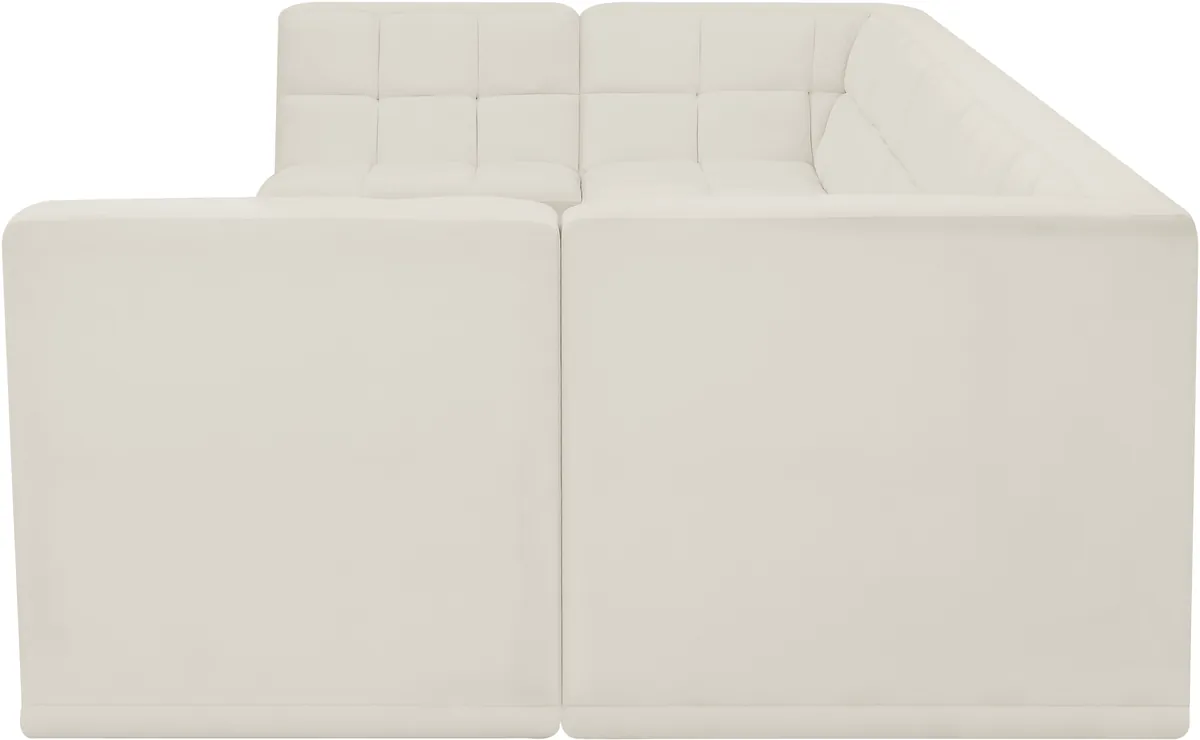 Relax - 7 Piece Modular Sectional - Cream