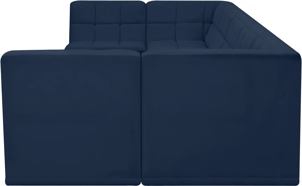 Relax - 7 Piece Modular Sectional - Navy