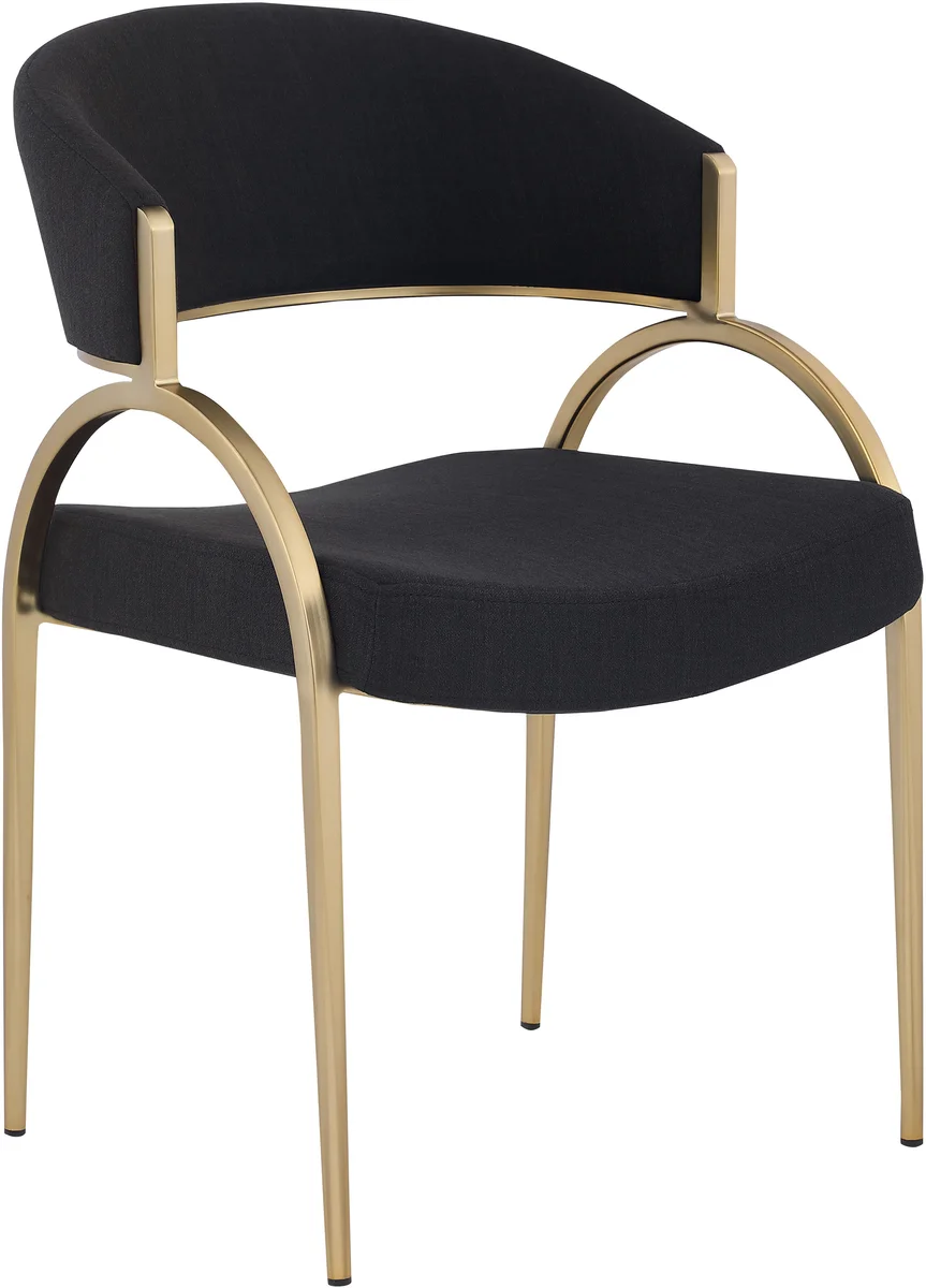Privet - Dining Chair (Set of 2) - Black - Fabric