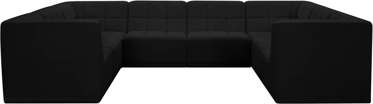 Relax - 8 Piece Modular Sectional - Black