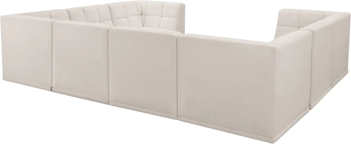 Relax - 8 Piece Modular Sectional - Cream