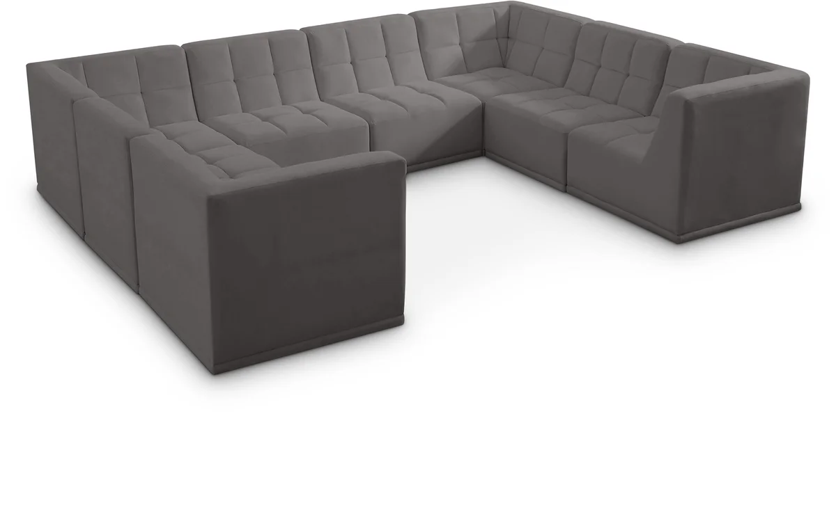Relax - 8 Piece Modular Sectional - Gray