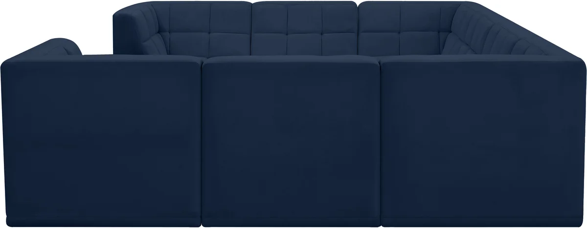 Relax - 8 Piece Modular Sectional - Navy