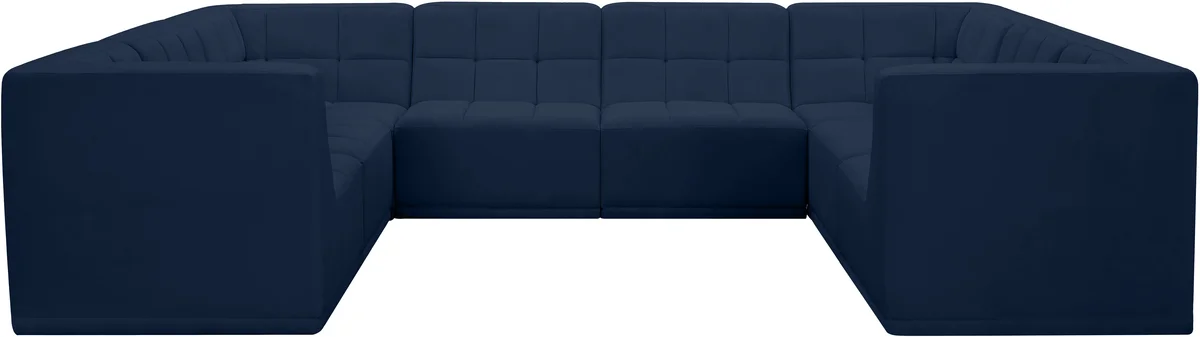 Relax - 8 Piece Modular Sectional - Navy