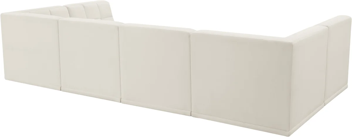Relax - 6 Piece Modular U-Shaped Sectional - Cream