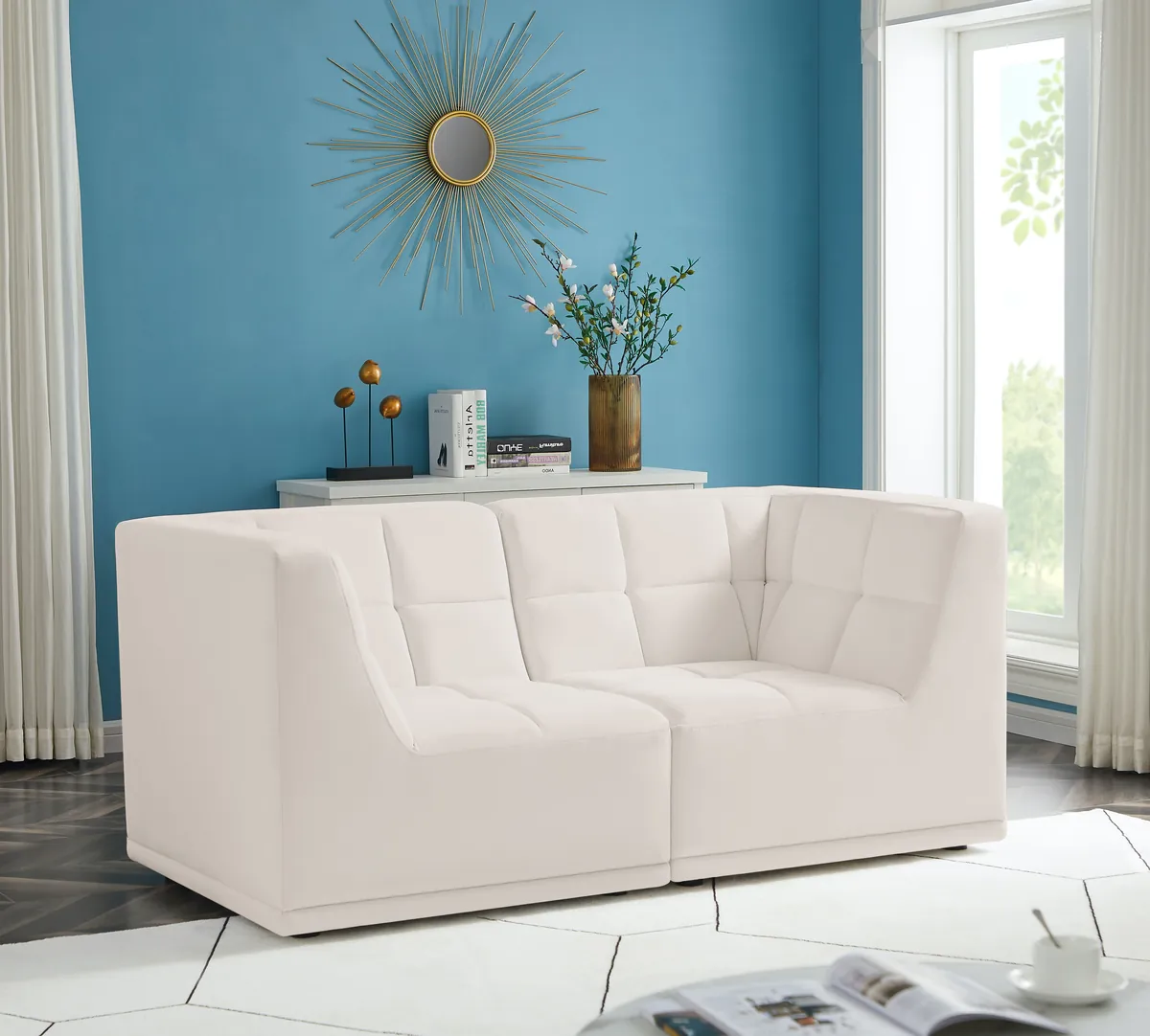 Relax - 2 Seat Modular Sofa - Cream - View 2