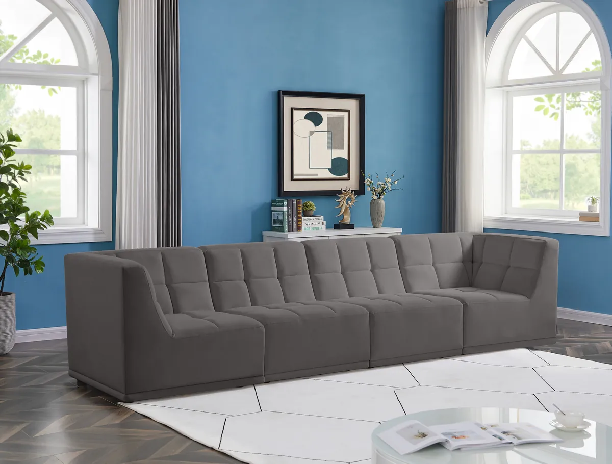 Relax - 4 Seat Modular Sofa - Gray - View 2