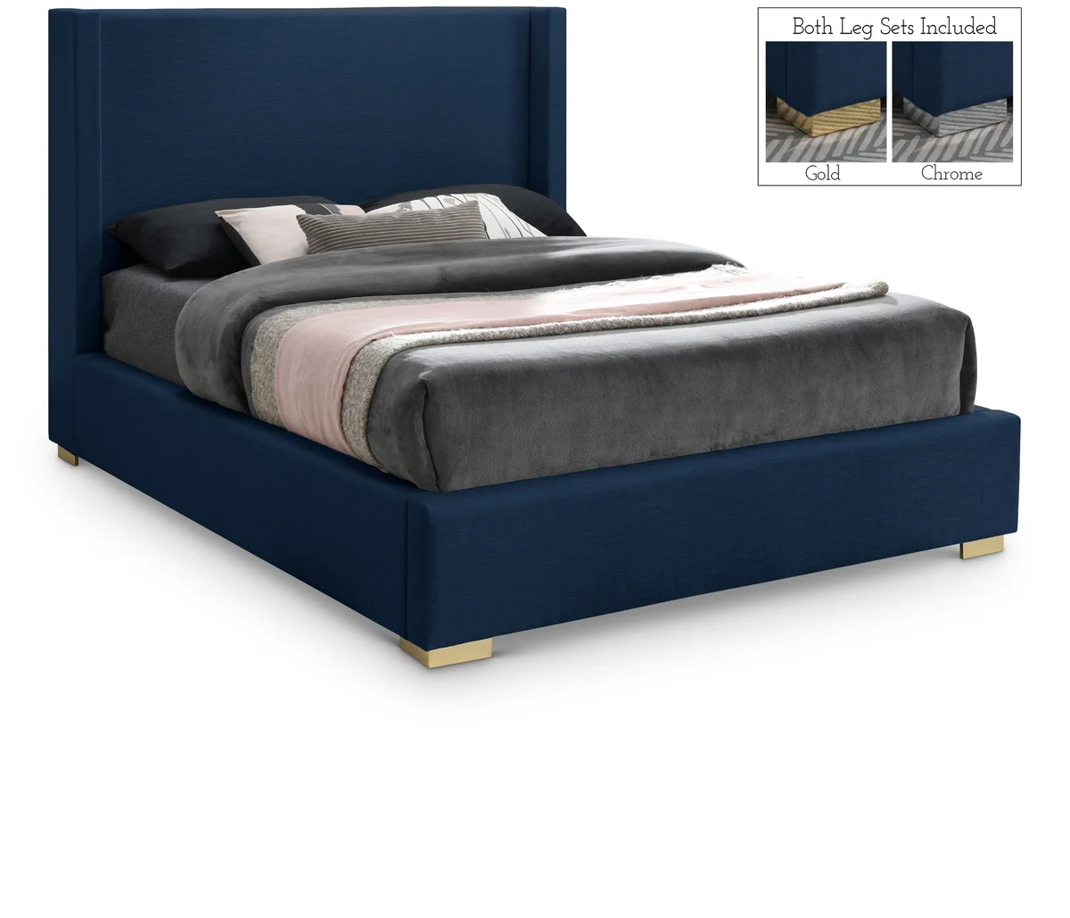 Royce - Full Bed - Navy