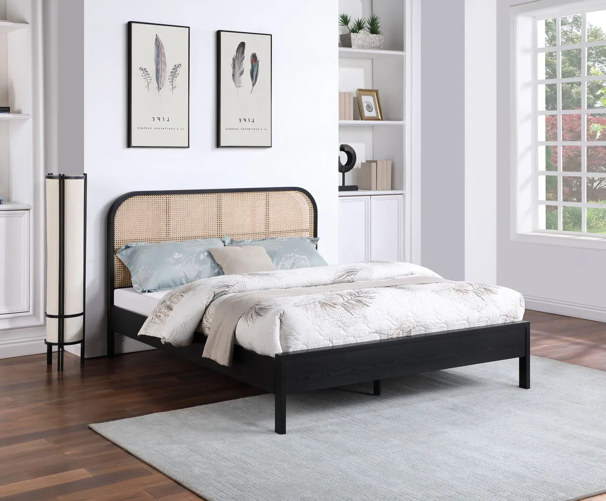 Siena - Queen Bed - Black - View 2