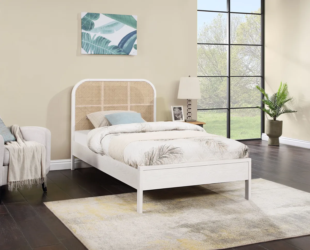 Siena - Twin Bed - White - View 2