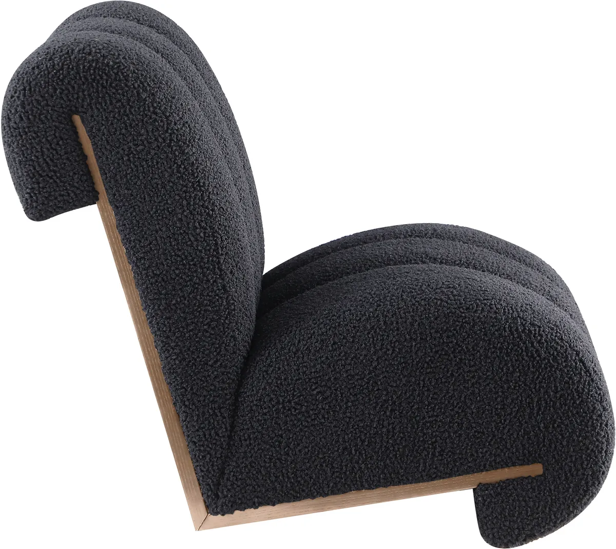 Swoon - Accent Chair With Natural Base - Black