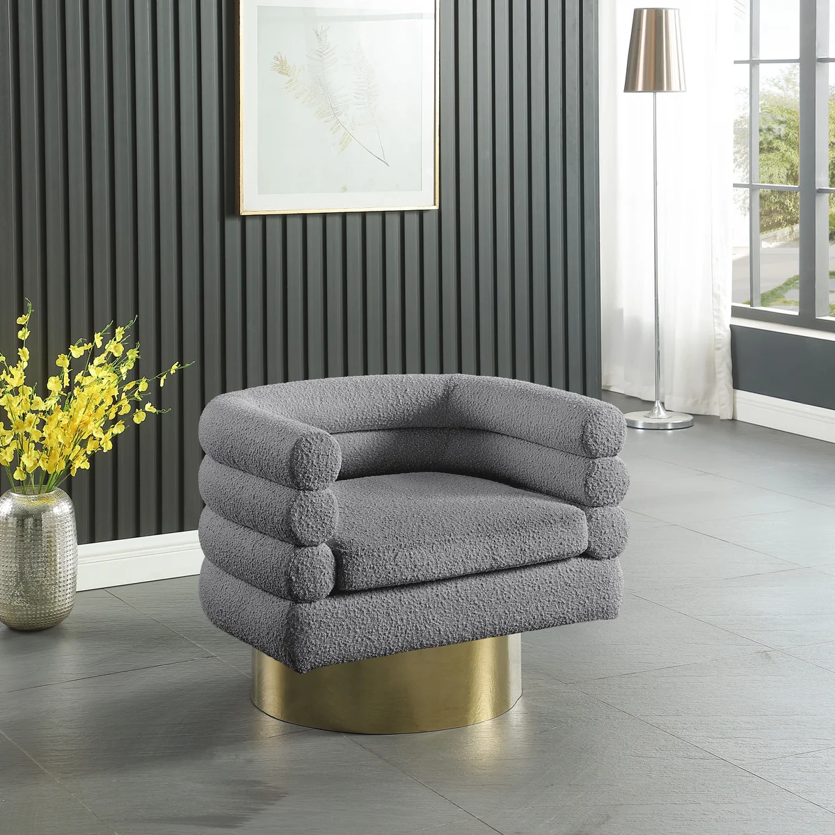 Tessa - Accent Chair - Gray - View 2