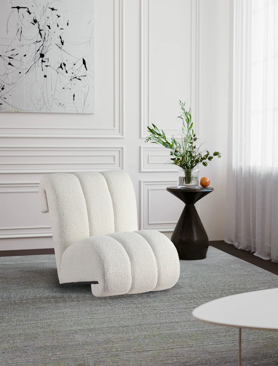 Swoon - Accent Chair - Cream - View 2