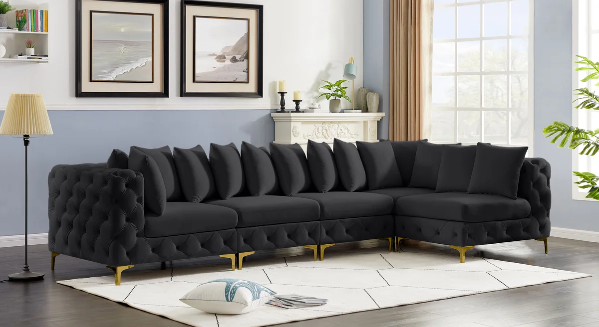 Tremblay - 5 Piece Modular Sectional - Black