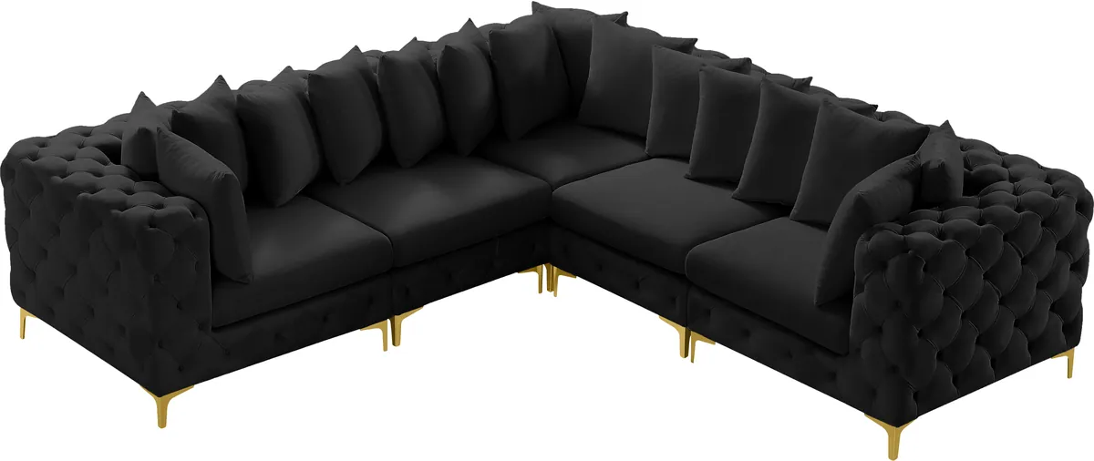 Tremblay - 5 Piece Modular Corner Sectional - Black