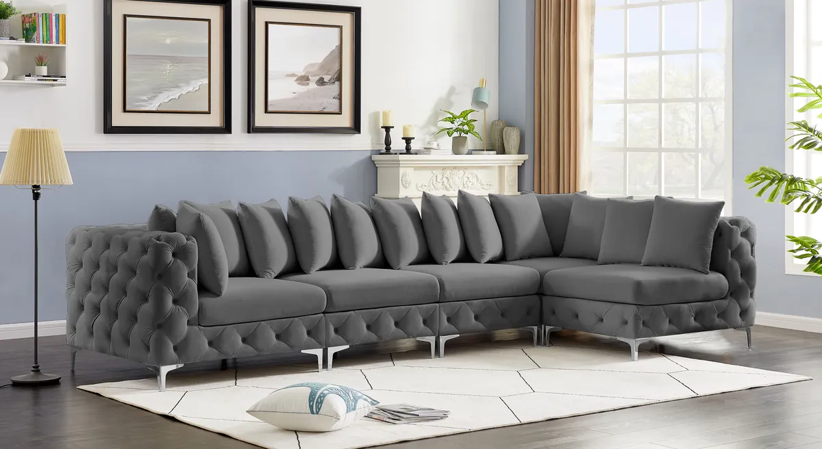 Tremblay - 5 Piece Modular Sectional - Gray