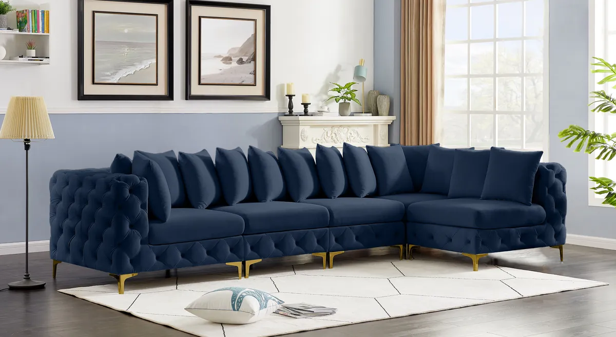 Tremblay - 5 Piece Modular Sectional - Navy