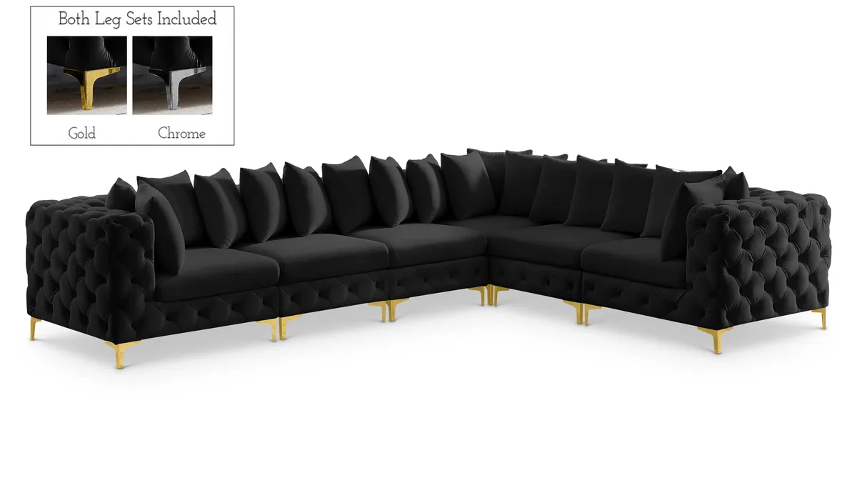 Tremblay - 6 Piece Modular Corner Sectional - Black