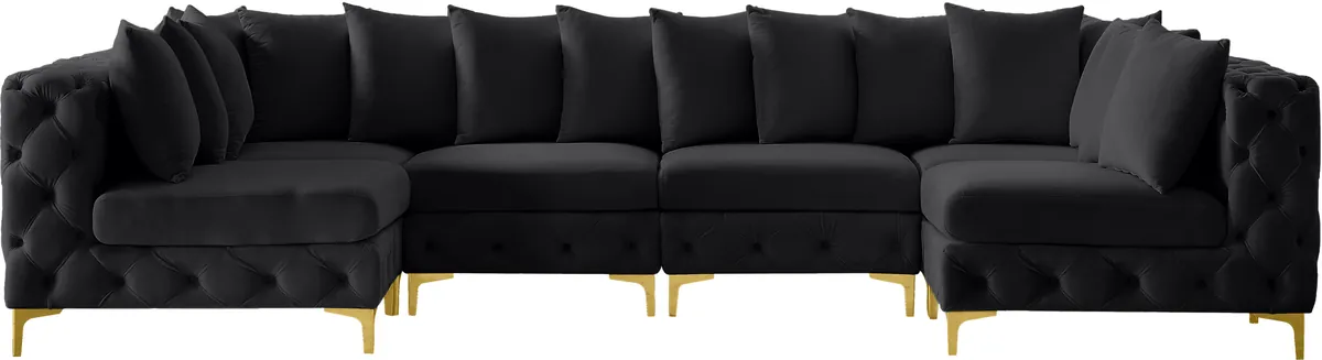 Tremblay - 6 Piece Modular U-Shaped Sectional - Black