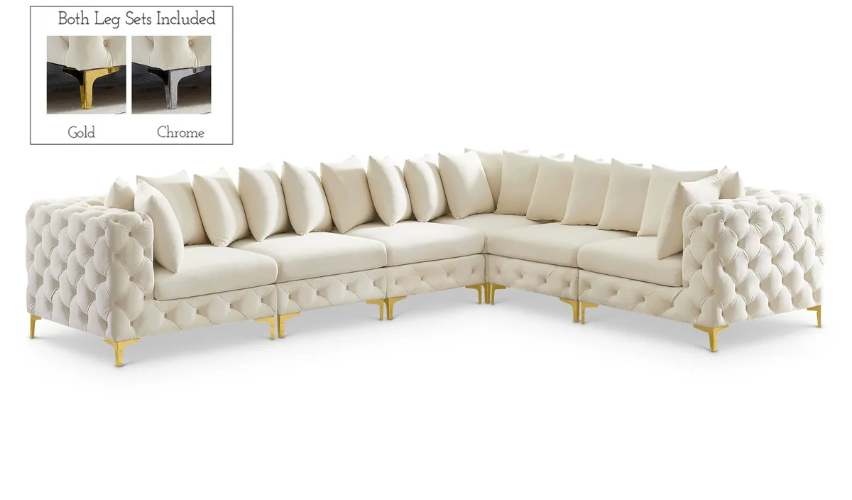 Tremblay - 6 Piece Modular Corner Sectional - Cream
