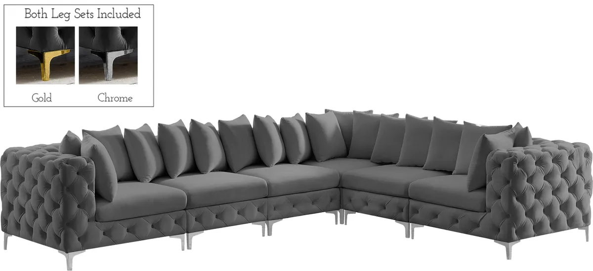 Tremblay - 6 Piece Modular Corner Sectional - Gray - View 2