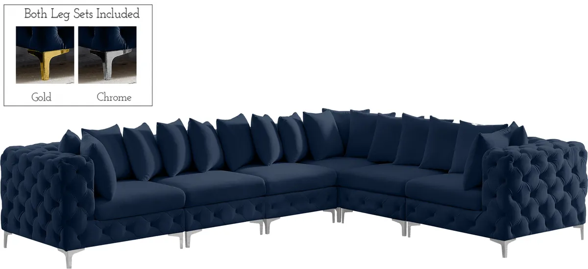 Tremblay - 6 Piece Modular Corner Sectional - Navy - View 2