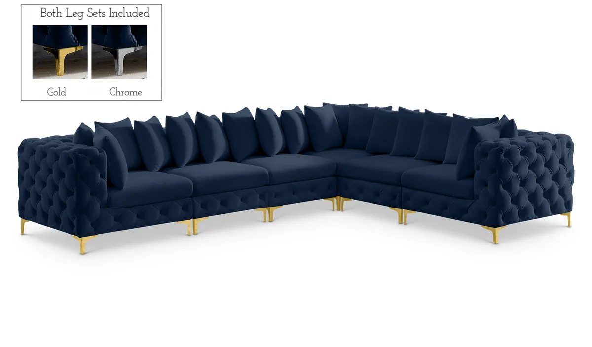 Tremblay - 6 Piece Modular Corner Sectional - Navy