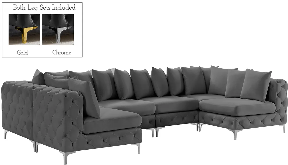 Tremblay - 6 Piece Modular U-Shaped Sectional - Gray - View 2