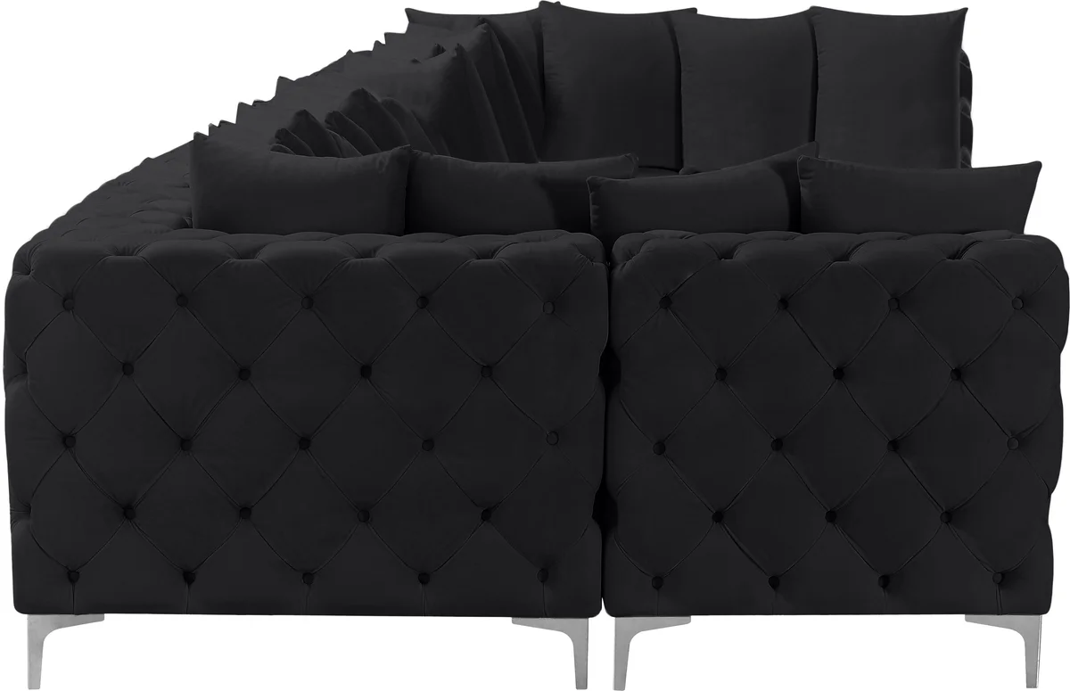 Tremblay - 8 Piece Modular U-Shaped Armless Sectional - Black