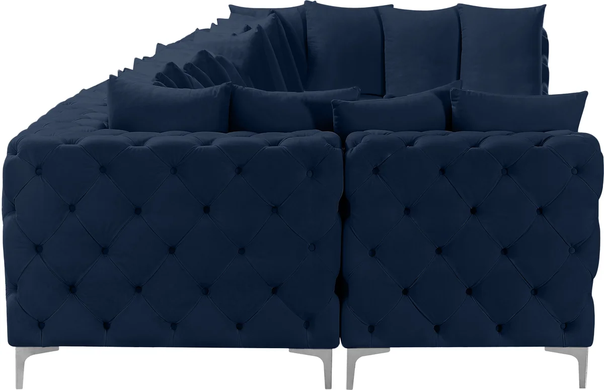 Tremblay - 8 Piece Modular U-Shaped Armless Sectional - Navy