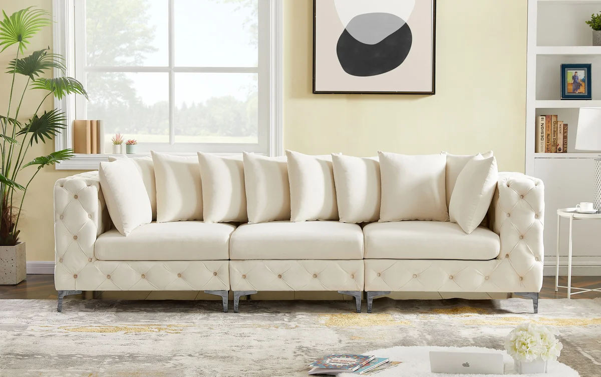 Tremblay - 3 Seat Modular Sofa - Cream