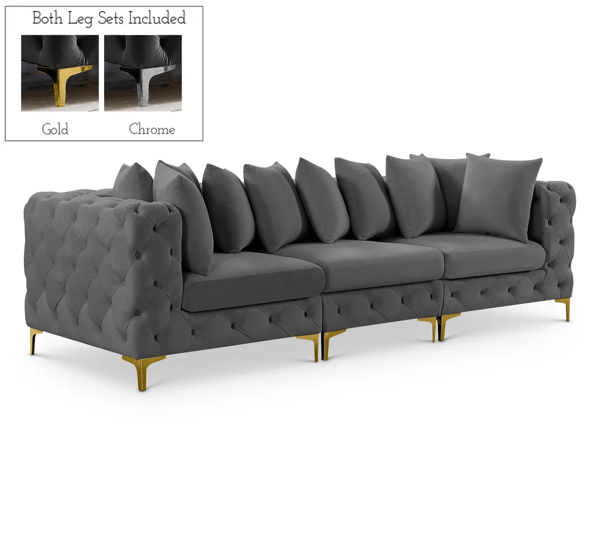 Tremblay - 3 Seat Modular Sofa - Gray