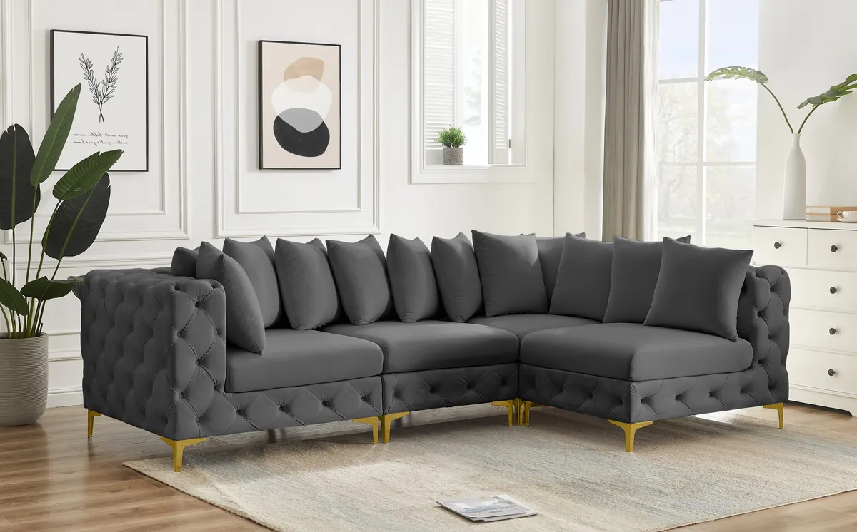 Tremblay - 4 Piece Modular Sectional - Gray