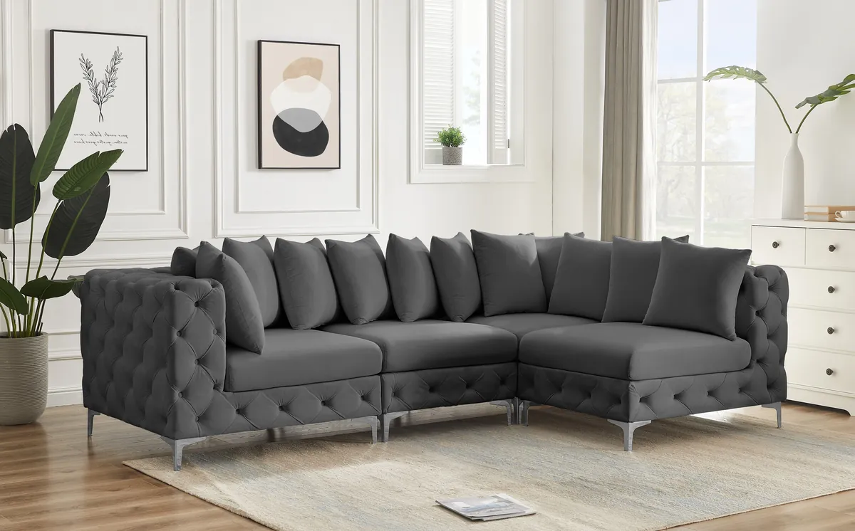 Tremblay - 4 Piece Modular Sectional - Gray