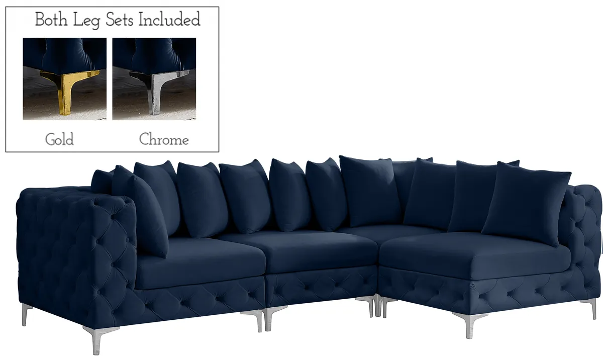 Tremblay - 4 Piece Modular Sectional - Navy - View 2
