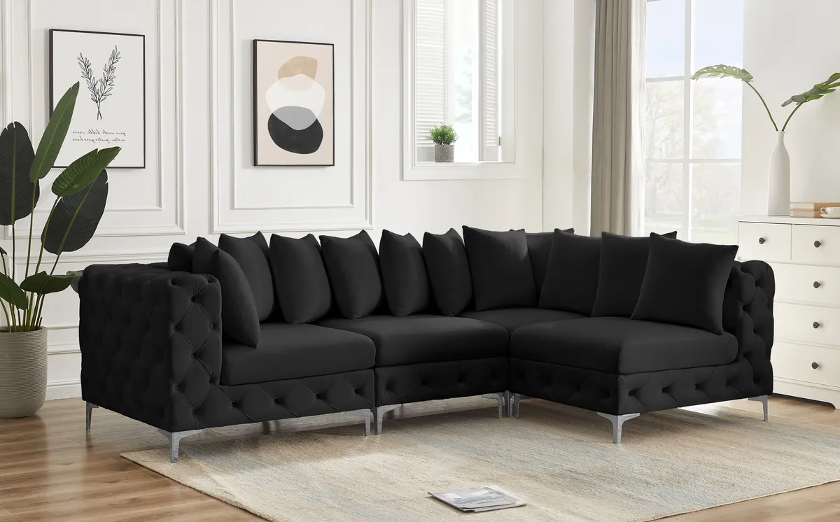 Tremblay - 4 Piece Modular Sectional - Black