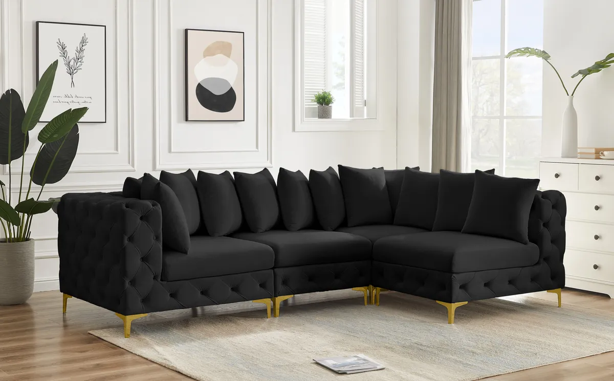 Tremblay - 4 Piece Modular Sectional - Black
