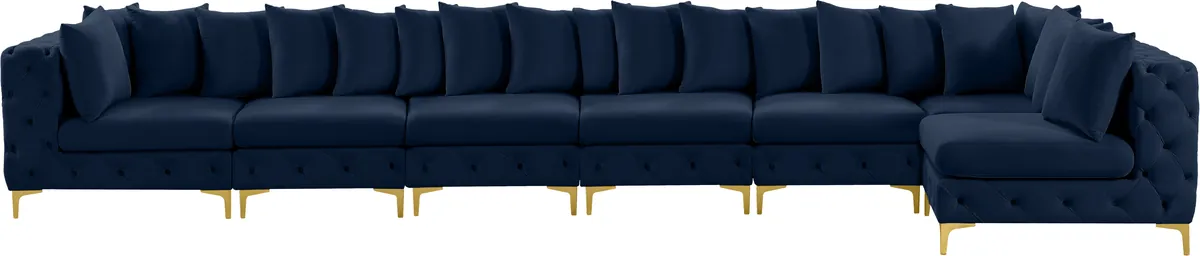 Tremblay - 7 Piece Modular L-Shaped Sectional - Navy